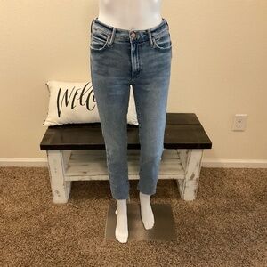 EUC, Mother The Rascal Ankle Fray Denim Jeans Size 27 | Bonfire Lighting